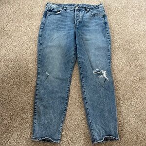 High rise straight jeans